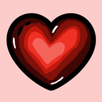 a blank heart