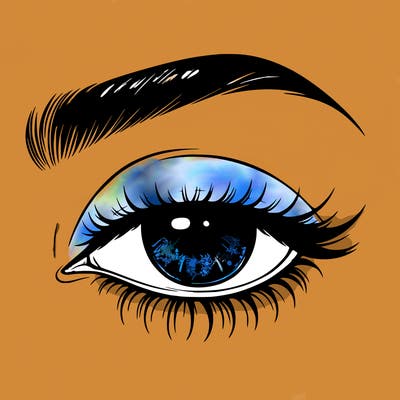 eye closed realistic