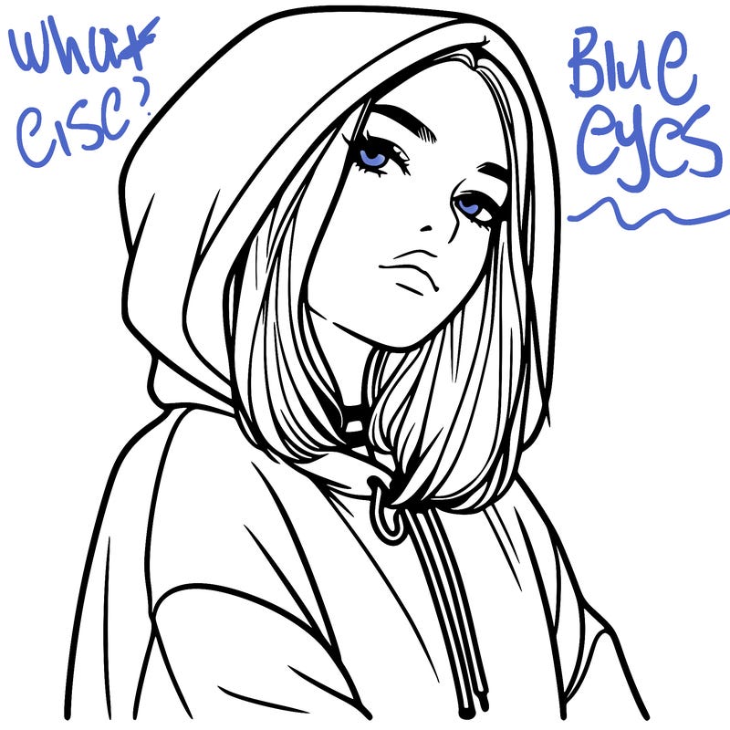 a realistic girl in a hoodie