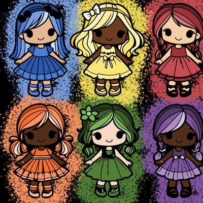 4 girls both wearing dresses