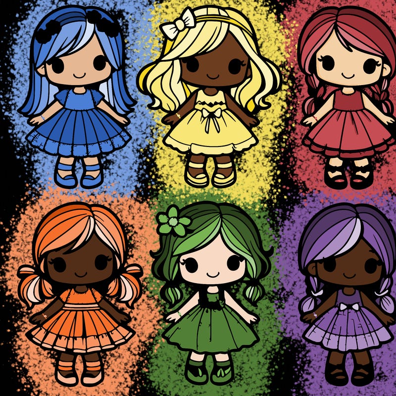 4 girls both wearing dresses