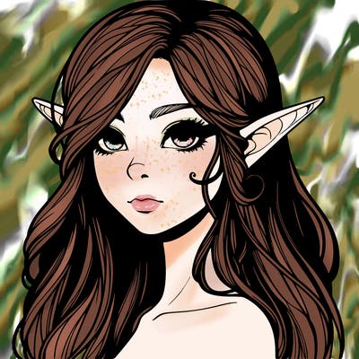 elf girl realistic dark fantasy