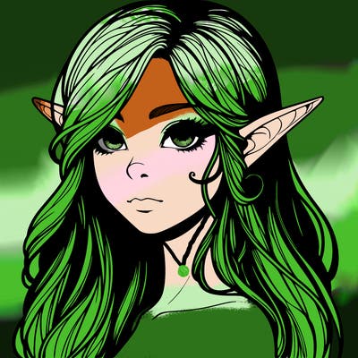 elf girl realistic dark fantasy