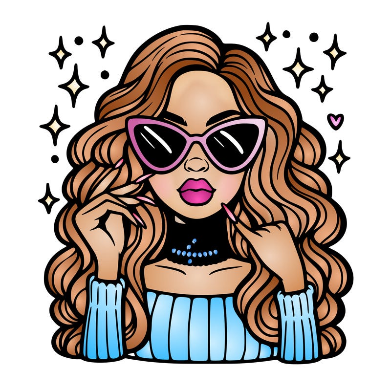 diva with slay sunglasses