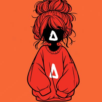 girl with baggy sweatshirt and messy bun