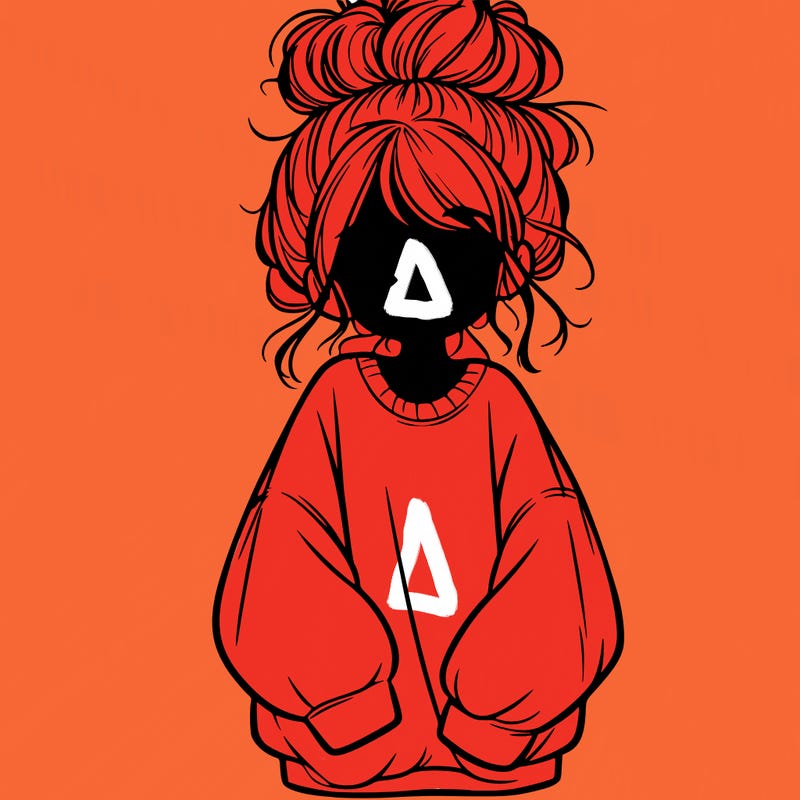 girl with baggy sweatshirt and messy bun