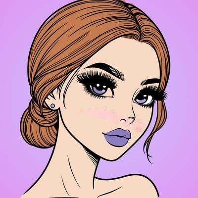 realistic girl with lashes