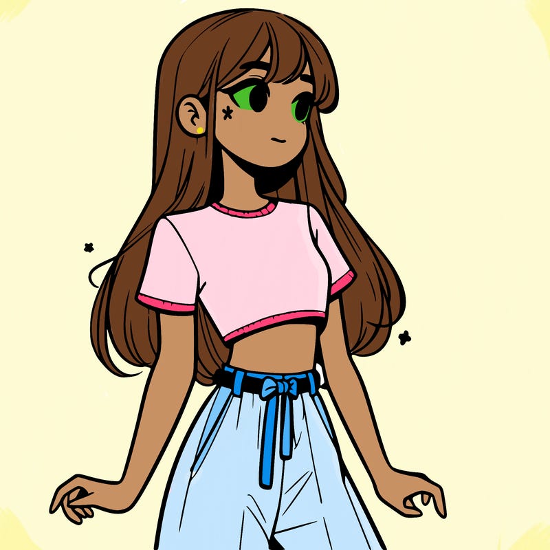 girl in a cute crop top