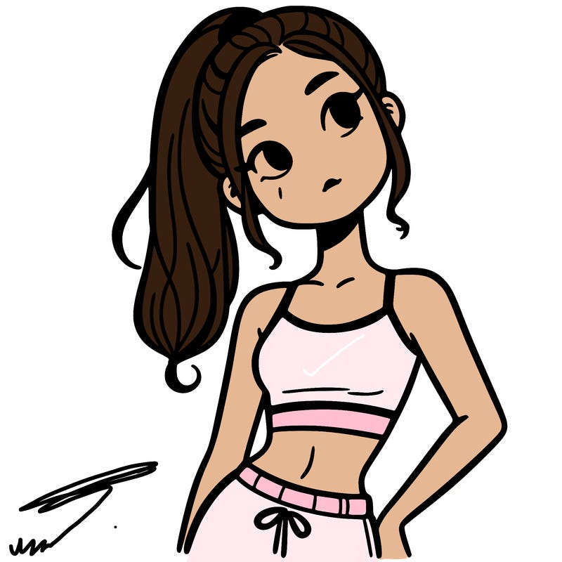 girl in crop top