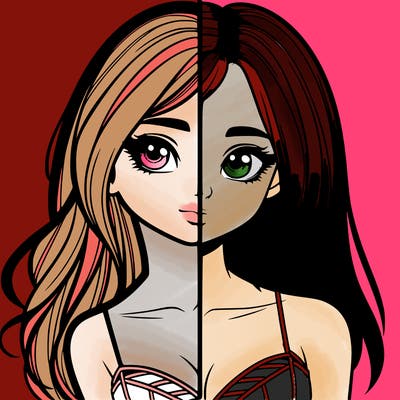 realistic girl split