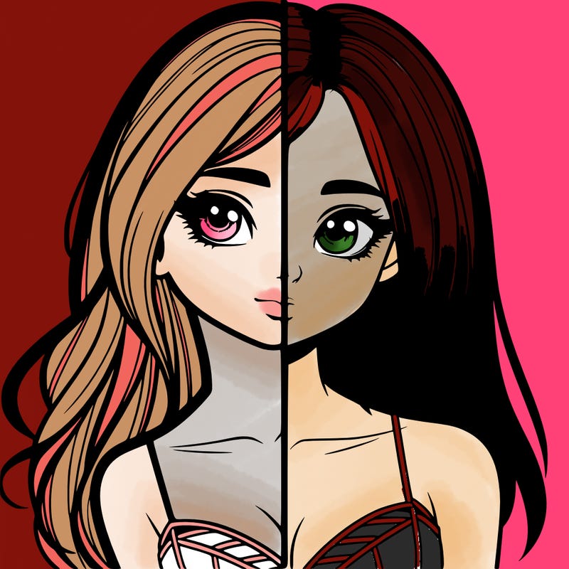 realistic girl split