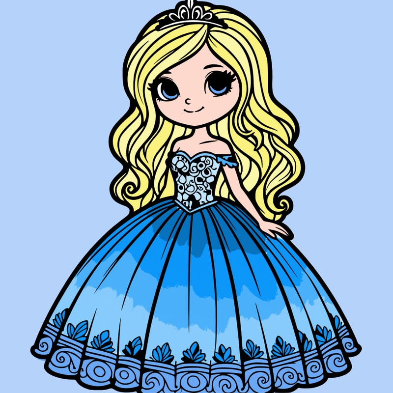 a girl with a beautiful gown on