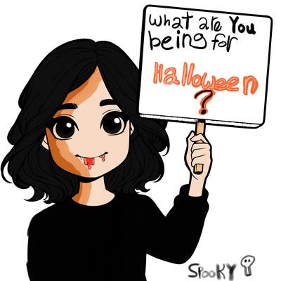 realistic girl holding up a sign