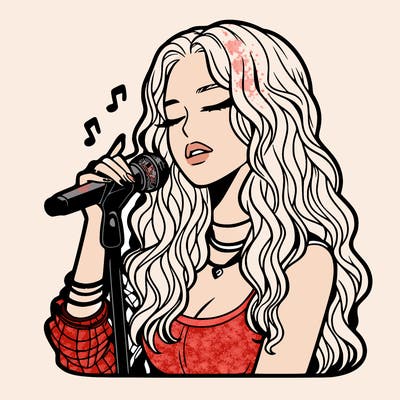 realistic female singer