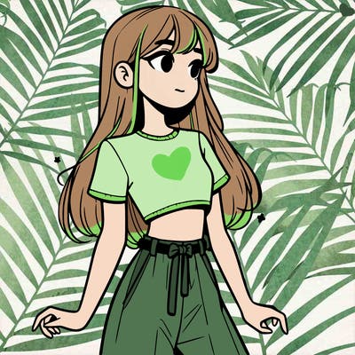 girl in a cute crop top