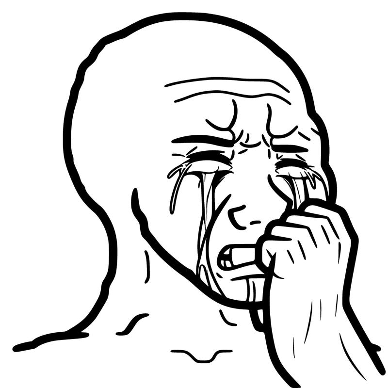 a realistic human crying