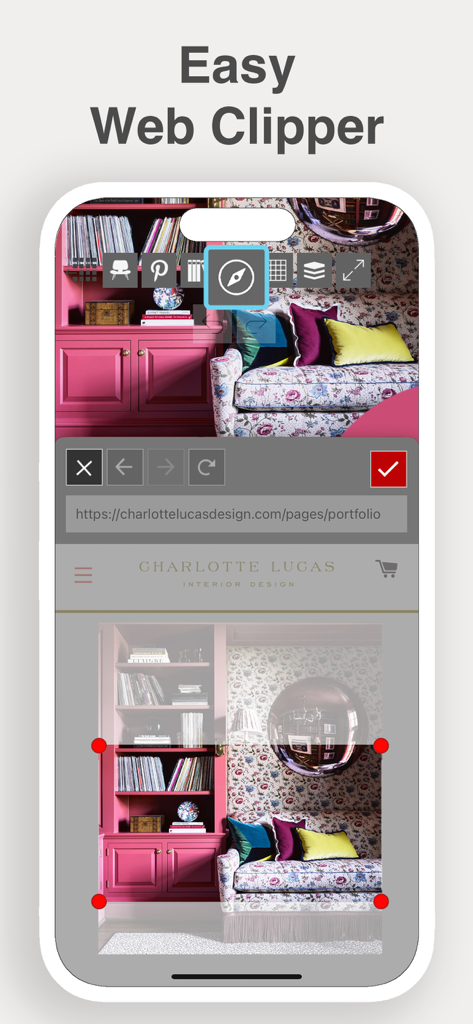 Morpholio Board - Moodboard - Morpholio Board app web clipper tool for capturing interior design inspiration from websites