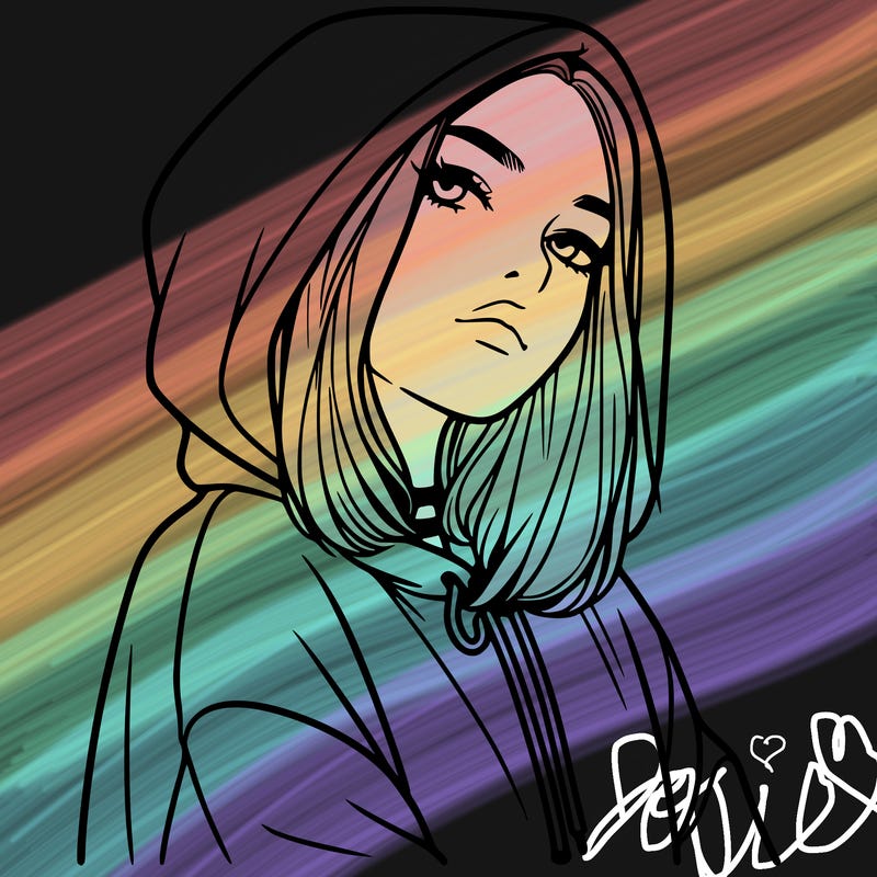 a realistic girl in a hoodie