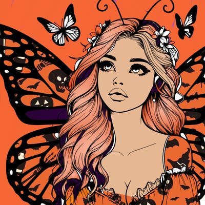 butterfly fairy realistic girl