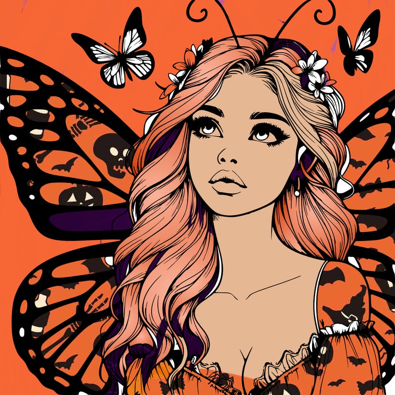 butterfly fairy realistic girl