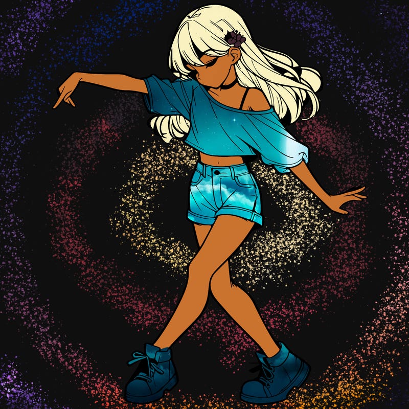 realistic girl danceing