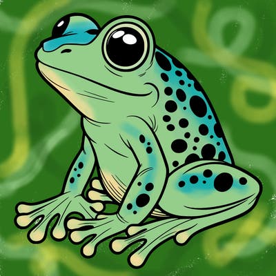 cute realistic frog girl