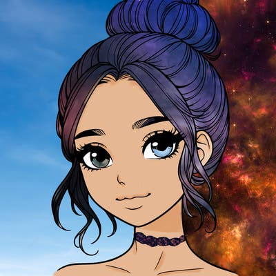 realistic pretty girl with hair in bun