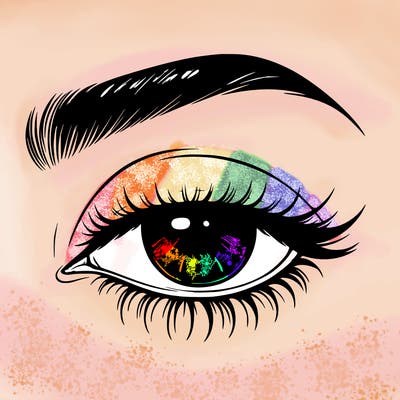 eye closed realistic