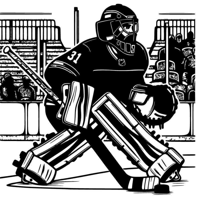 realistic hockey goalie