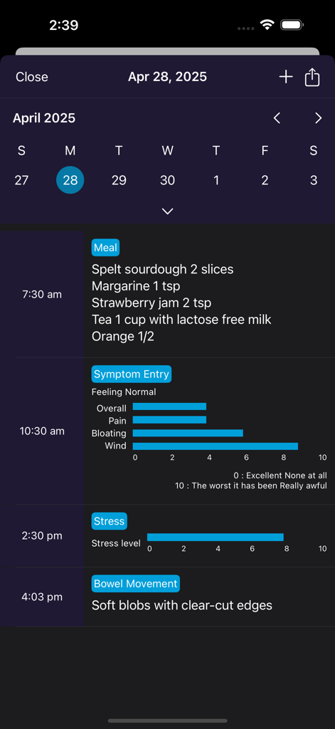 Monash FODMAP Diet - Monash FODMAP Diät-App-Tagebuch mit Protokollen zur Verfolgung von Mahlzeiten und Symptomen