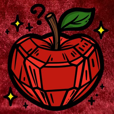 very shiny crystal apple