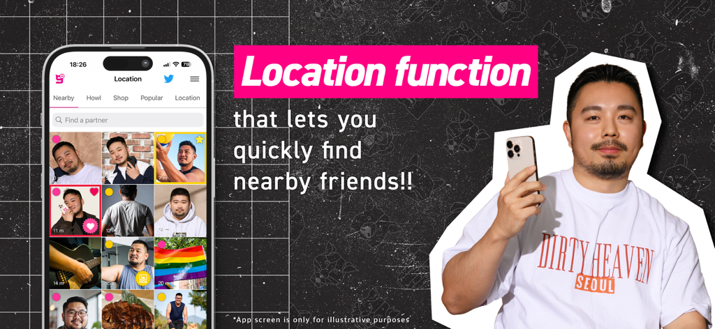 Gay 9monsters ゲイアプリfor Gay - 주변 친구를 찾기 위한 프로필을 보여주는 9monsters 앱 위치 기능