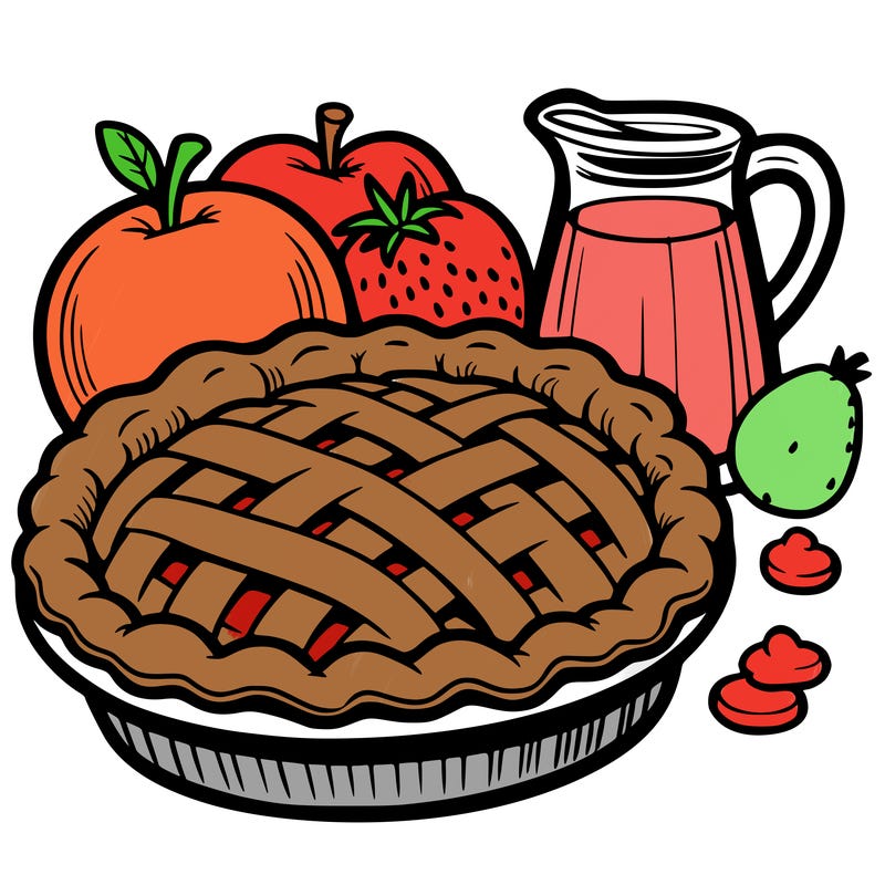 a pie of food