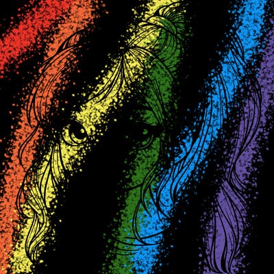 realistic girl with ponytail