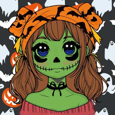realistic girl halloween
