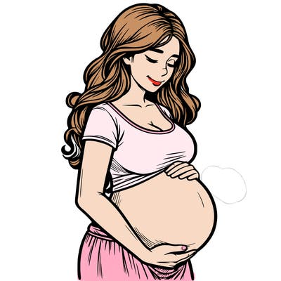 woman heavily pregnant realistic