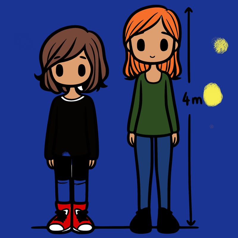 short girl with tall girl