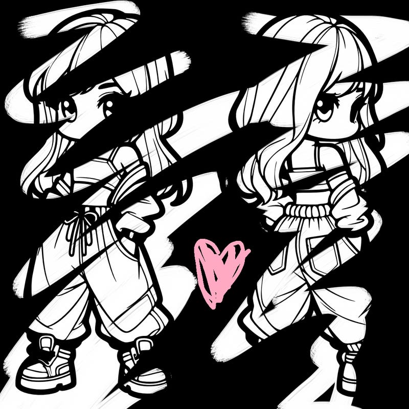 girl in crop top and baggy pants