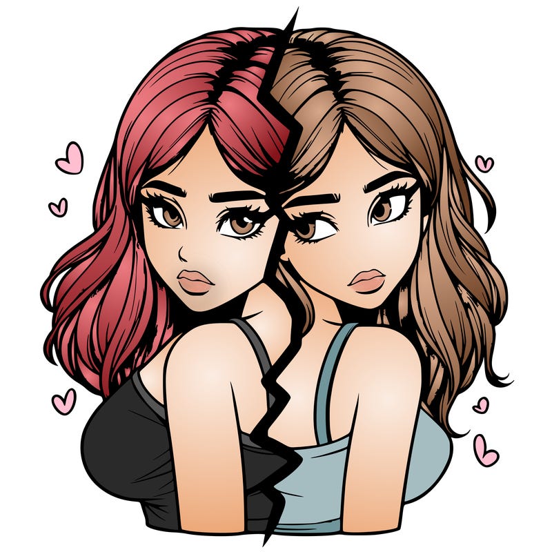 realistic girl split