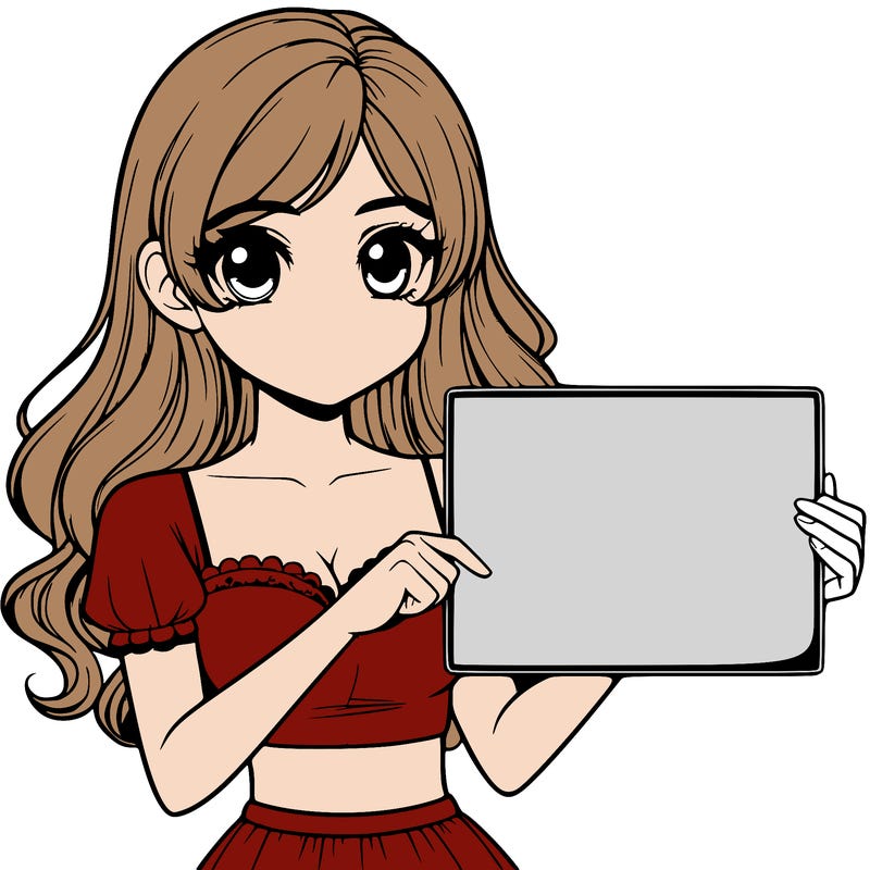 realistic pretty girl holding blank sign