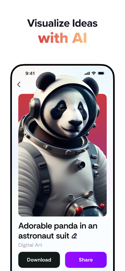 Fancy AI: AI Logo&Avatar Maker - AI generated panda astronaut in the Fancy AI app