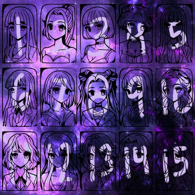 girls that look diffrent anime