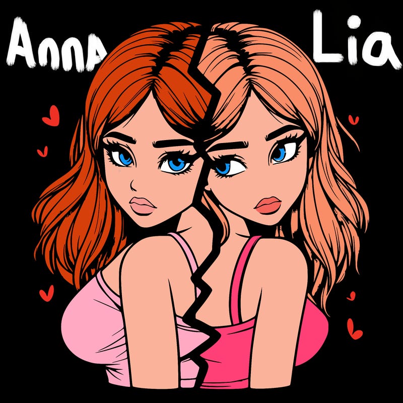 realistic girl split