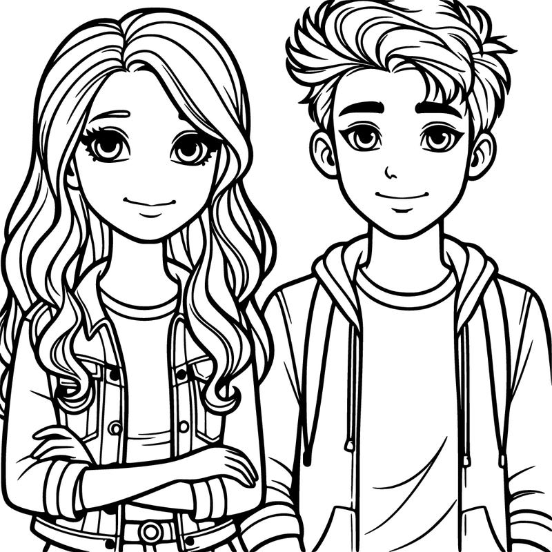 teenage girl and boy