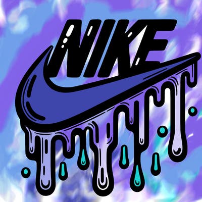 dripping nike logo