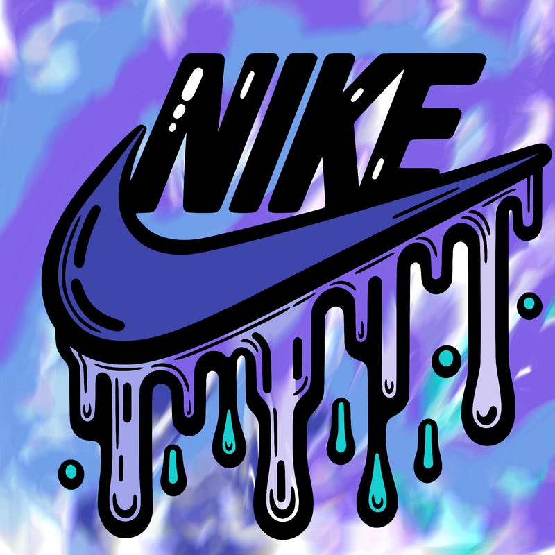 dripping nike logo