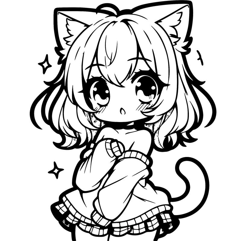 cute anime cat girl