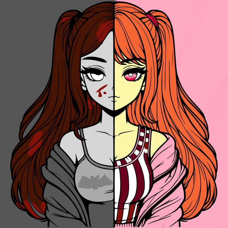 realistic girl split