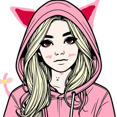 realistic girl with a hoodie