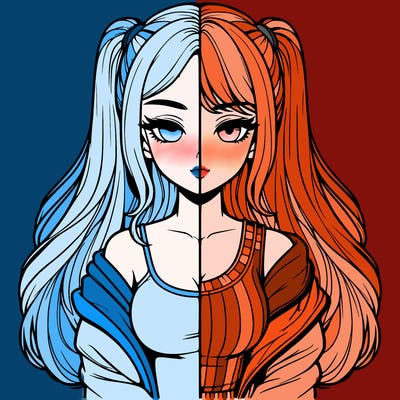 realistic girl split